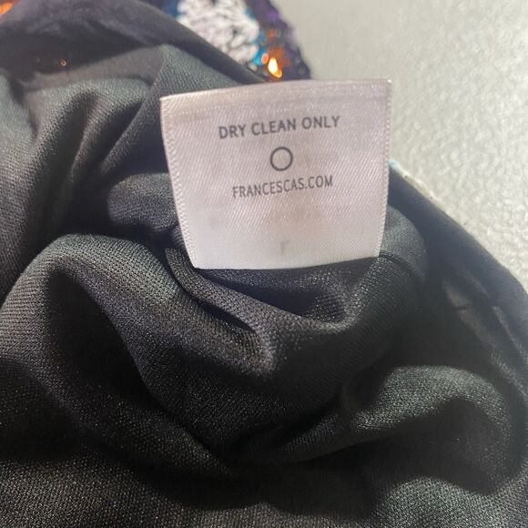 JUN & IVY Skirt Sequin Striped Mini Vibrant Party Fully Lined Rainbow Womens L - Picture 11 of 11